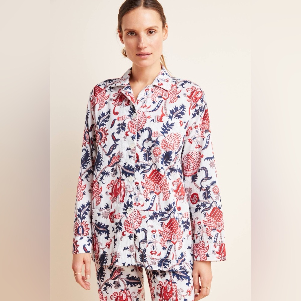 Roller Rabbit Amanda Sleep Button Down Shirt Size Small NWT